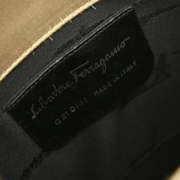 SALVATORE FERRAGAMO BEIGE SATIN HANDBAG Q210141 NQ01745 BN01 - Picture 8 of 10